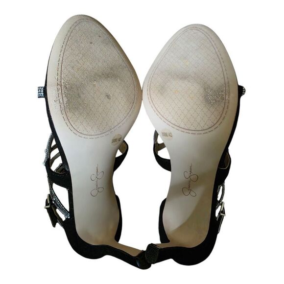 JESSICA SIMPSON Janya Caged Rhinestone Dress Sandals - Size 10 - Picture 5 of 8